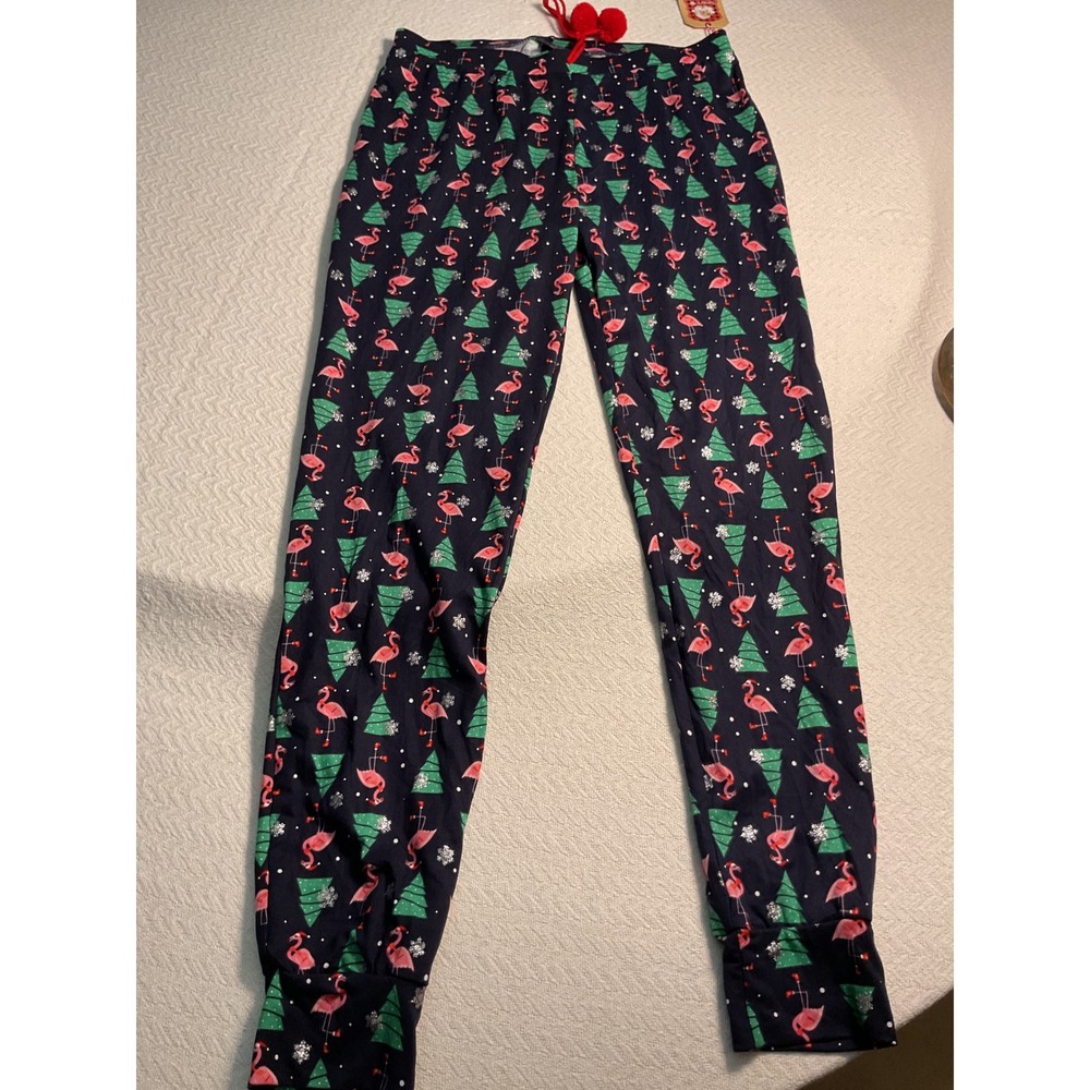 Santa's‎ Treasures Women's M/M Christmas Flamingo Pajama Pants - Holiday